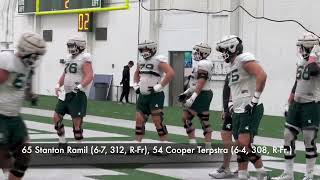 Michigan State Spring Football Practice  Offensive Line Defensive Backs and more [upl. by Noelani]