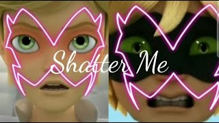 Chat Blanc X Ephemeral AMV Shatter Me Miraculous ladybug [upl. by Notxarb]