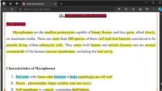 المحاضرة 15 Mycoplasma and Rickettsia ج1 [upl. by Elohc]