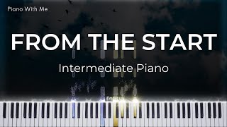 From The Start by Laufey  Intermediate Piano Tutorial SHEET MUSIC [upl. by Belloir499]