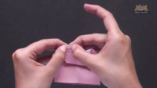 Origami  How to Make a Standing Heart [upl. by Almira]