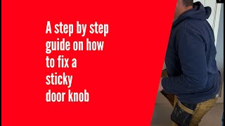 How To Fix A Stuck Door Knob [upl. by Yblek]