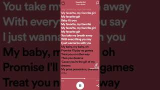 favorite girl lyrics 💓 💕 💗 😶trending song [upl. by Arimak72]