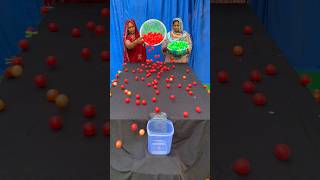 Ping pong ball Roll challenge Red VS Green games shorts [upl. by Marji]