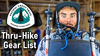 My Ultralight Gear List for the Pacific Crest Trail 10LBs  PCT 2022 [upl. by Wini]