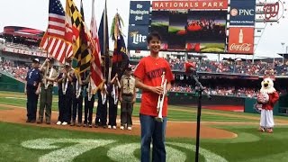 Washington Nationals Star Spangled Banner amp God Bless America National Anthem [upl. by Jahdal]