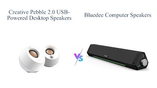 Creative Pebble 20 vs Bluedee Soundbar 🎶 Which Desktop Speakers are Better [upl. by Ailemrac500]