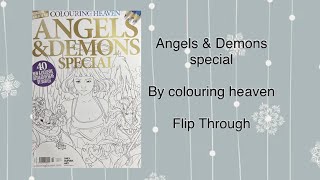 Angel amp Demons special by Colouring Heaven  Flip Through [upl. by Kcirdet]