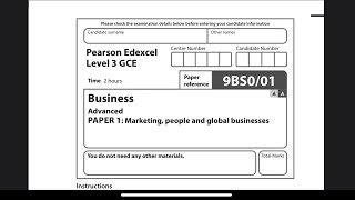 EDEXCEL BUSINESS 2021 ALL 3 PAPERS [upl. by Roanna261]