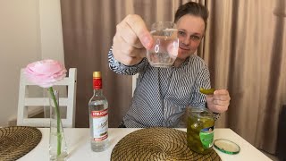 Killing a Shot of STOLICHNAYA Russian VODKA with Pickles Before The Night [upl. by Natsirhc]