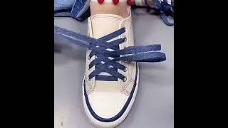 How to tie a shoelace different way آموزش بستن بند کفش زیبا و متفاوت [upl. by Stimson]