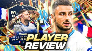 91 TOTS LIVE CLAUSS PLAYER REVIEW  FC 24 Ultimate Team [upl. by Kaine]