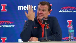 Oakland postgame Illini coach Brad Underwood press conference [upl. by Atsiuqal]