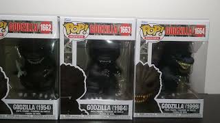 Funko POP Movies 70th Anniversary Godzilla 1954 1984 amp 19992000 UNBOXING amp BONUS [upl. by Haydon]