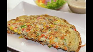 Healthy vegetable omelette recipe  how to make an omelette  omelette recipe [upl. by Latif]