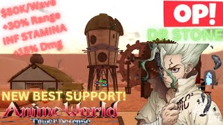 NEW MR SENKU IS THE NEW BEST SUPPORT UNIT  Anime World Tower Defense [upl. by Kienan]