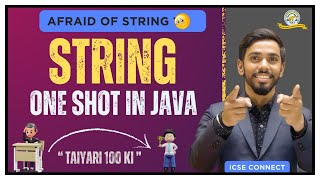 String in Java One Shot Class 10 ICSE  Class 10 Computer  String Important Programs in Java [upl. by Sosthena211]