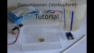 Galvanisieren Verkupfern Tutorial  MeeresforscherHD [upl. by Killion7]