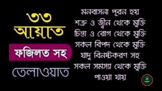 ৩৩ আয়াত আল কোরআন  Manzil Dua Bangla  তেত্রিশ আয়াত তেলাওয়াত  33 Ayat Bangla  তেত্রিশ আয়াত [upl. by Araldo161]