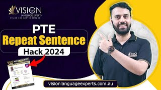 PTE Repeat Sentence New Strategy 2024  How to get 9090 in PTE Speaking  Vision Language Experts [upl. by Inaffyt]