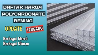 Harga Polycarbonate Bening [upl. by Lorrac]