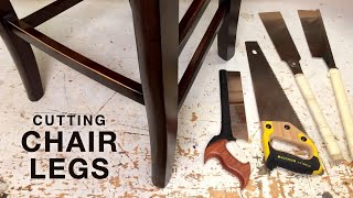 How to Cut Chair Legs to Shorten Chairs or Stools  Furniture Repair [upl. by Jeremiah]