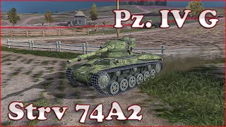 Stridsvagn 74A2 PzKpfw IV Ausf G  WoT Blitz UZ Gaming [upl. by Jit103]