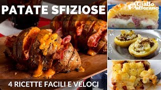 RICETTE CON PATATE 4 idee facili e veloci [upl. by Aryk]