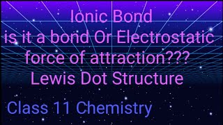 Ionic Bond  Lewis Dot Structure  Class 11  Chemistry [upl. by Onibag]