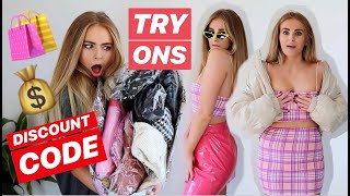 HUGE Boohoo TRY ON Haul 💥 55 Discount Code 🛍 [upl. by Einnil]