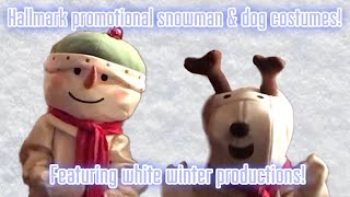 Hallmark promotional snowman amp dog costumesFeaturing white winter productions [upl. by Atteuqal]