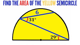 Can you find area of the Semicircle  Chords  math maths  geometry [upl. by Agnot794]