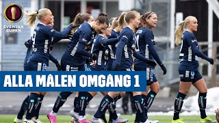 Svenska Cupen dam  Alla målen från omgång 1 [upl. by Andris]