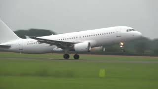 SmartLynx A320 Takeoff Groningen Airport Eelde [upl. by Reprah699]