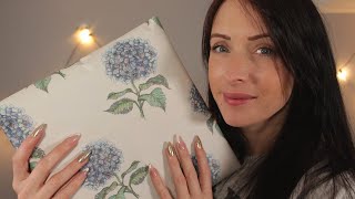 ASMR Gift Wrapping  Wrapping and checking over a Christmas gift [upl. by Amahcen372]