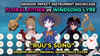 quotRuus Songquot Song of Innocence  Tsurumi Island OST  Genshin Impact Lyre and Floral Zither Cover [upl. by Ellenoj46]