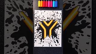 Y letter with Nion colours 💛🧡viralvideo art sketchart trending trendingshorts viralshorts [upl. by Trebmal784]