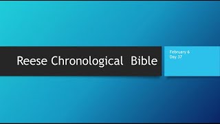 Day 37 or February 6th  Dramatized Chronological Daily Bible Reading [upl. by Landis]