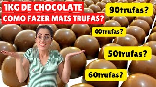 COMO RENDER MAIS O CHOCOLATE FRACIONADO PARA TRUFAS [upl. by Cas850]