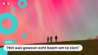 Noorderlicht met blote oog te zien in Nederland [upl. by Koziel]