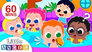 5 Little Babies Swimming in the Pool  Kids Songs amp Nursery Rhymes by Little Angel [upl. by Essa]