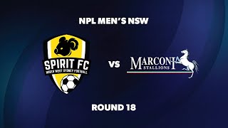 NPL Men’s NSW Round 18 NWS Spirit FC v Marconi Stallions FC [upl. by Nashom]