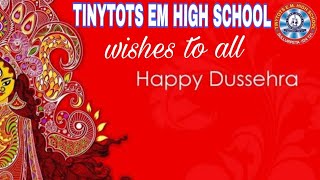 Dussehra Celebration in TINYTOTS EM HIGH SCHOOL SULLURPET 202425 [upl. by Maxey]