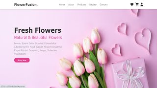 Responsive Flower Shop Website Design Using HTML amp CSS Only [upl. by Ivzt]