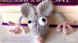 Cómo hacer un ratoncito marcapaginas a crochet La Magia del Crochet [upl. by Eitnom]