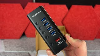 5 Port Powered USB Hub Review  USB 30 MultiPort Hub with Fast Charging [upl. by Lardner]