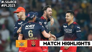 RCB vs LSG 43rd Match IPL 2023 Highlights  IPL Highlights 2023  RCB vs LSG highlights today [upl. by Cynthia]