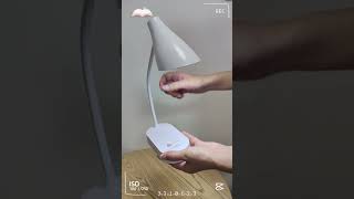 Three Stage Dimming Rechargeable Flexible Study Reading Lamp tablelampreading [upl. by Ahsirkal]