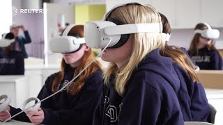 Metaverse school teaches students using VR [upl. by Helali194]