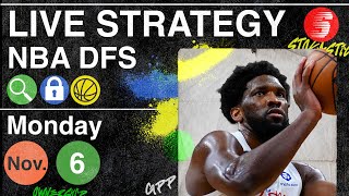 NBA DFS Strategy Monday 11623  DraftKings amp FanDuel NBA Lineup Picks [upl. by Rahcir738]